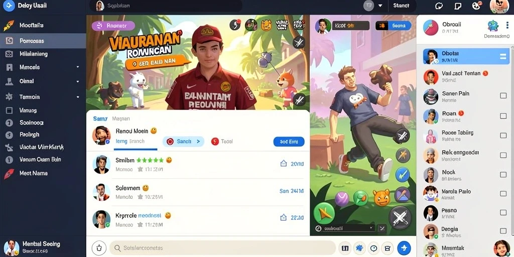 Tangkap layar menampilkan karakter unik dalam permainan.