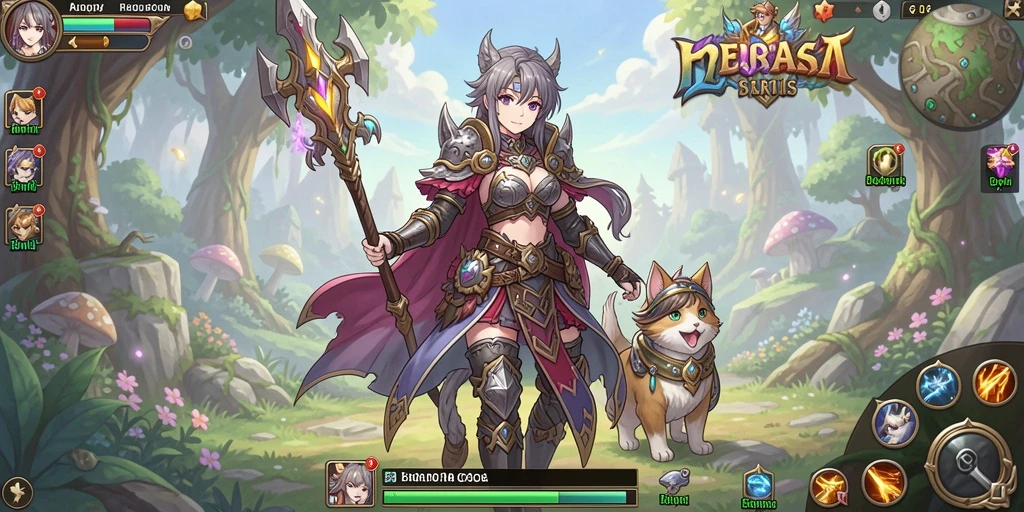 Tampilan awal game yang menarik dan penuh warna.