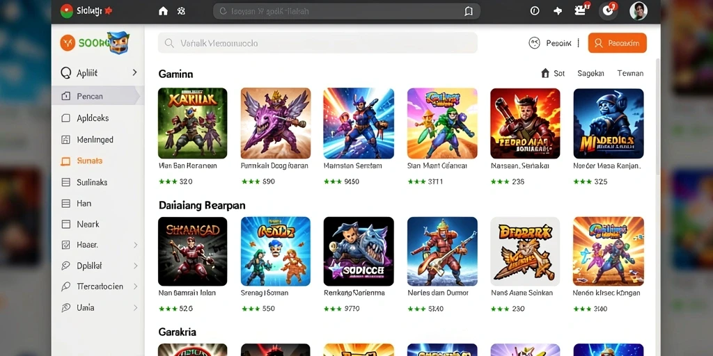 Screenshot menunjukkan karakter utama dalam aksi bertempur.