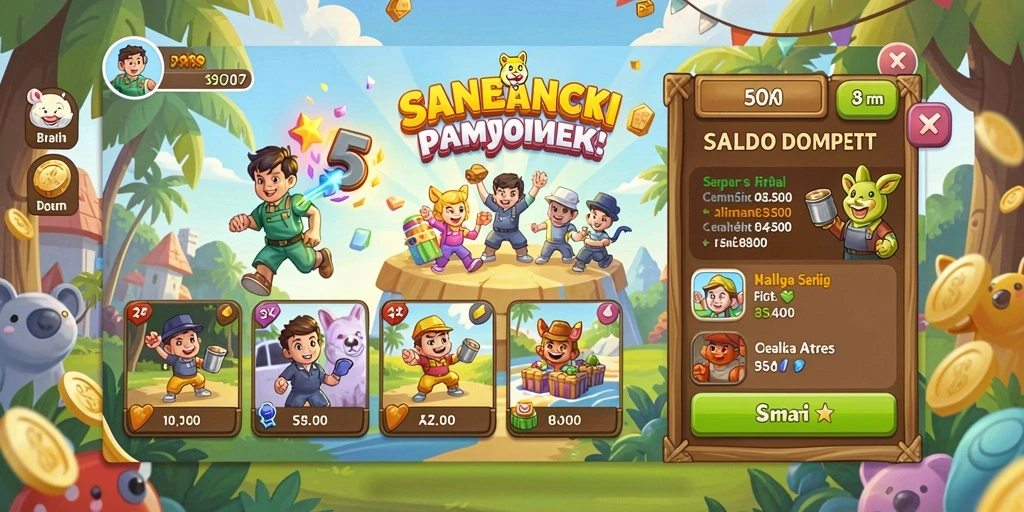 Screenshot menampilkan karakter utama dalam aksi.