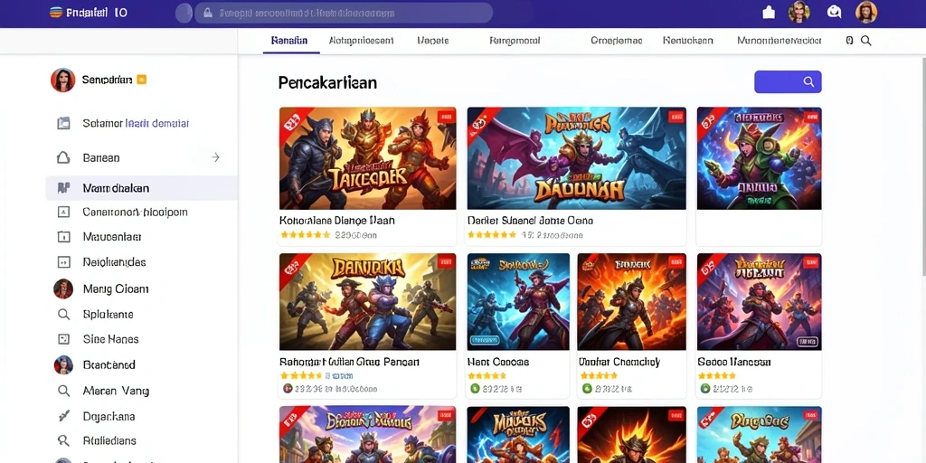 Tampilan awal game yang menarik dan penuh warna.
