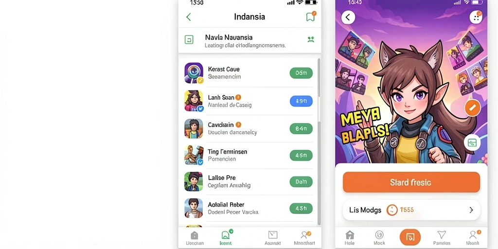Screenshot menunjukkan antarmuka pengguna yang menarik.