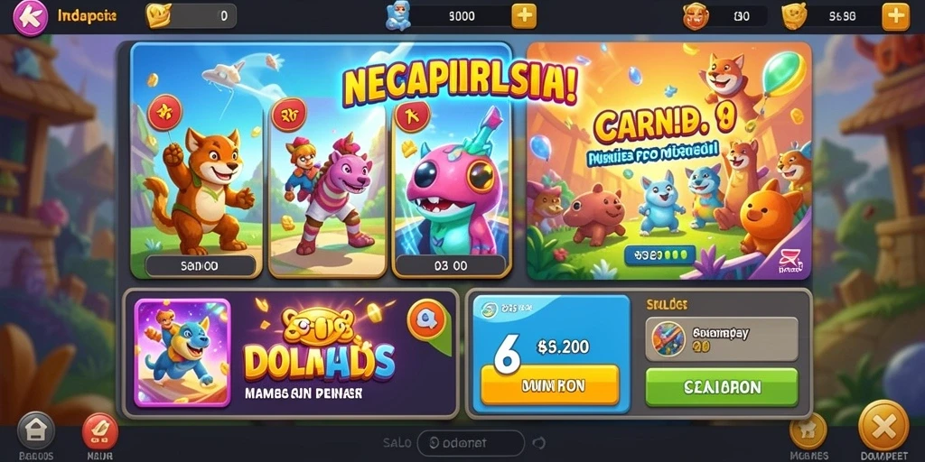 Tampilan grafis menarik dengan tema slot yang beragam.